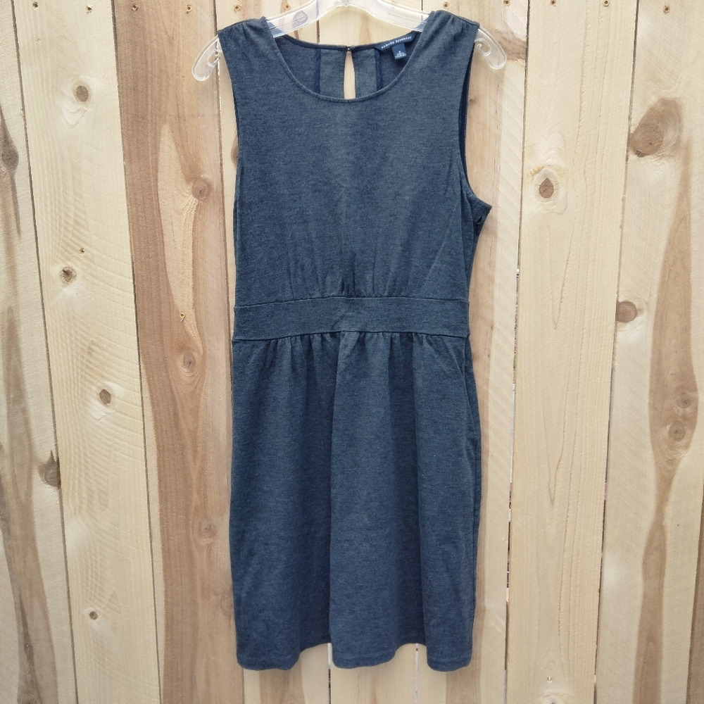Banana Republic Dark Gray A-Line Sleeveless Dress Career Casual Women's Size 8